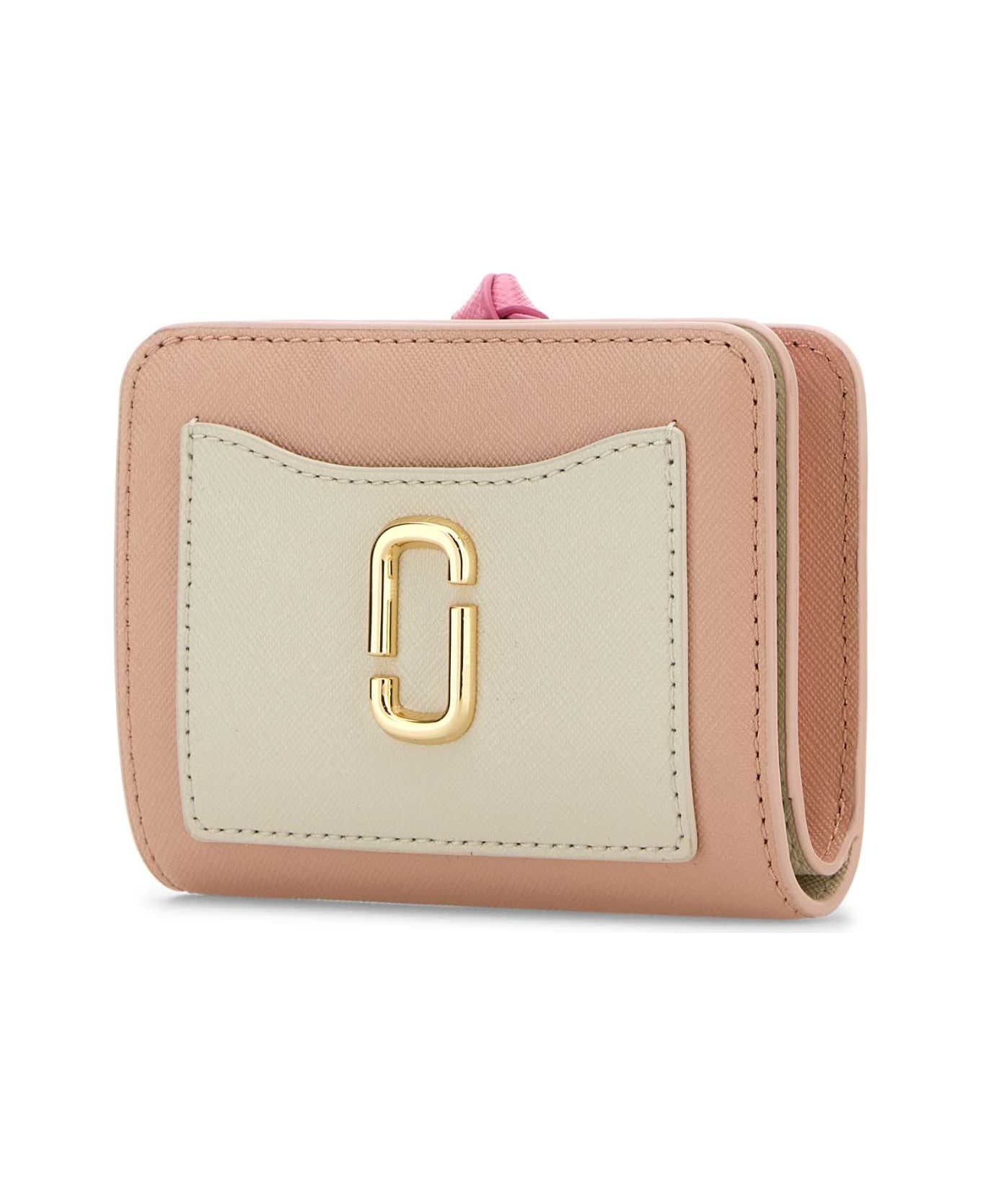 Pink Leather Mini Utility Snapshot Wallet - 2