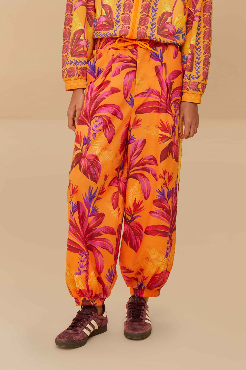 FARM RIO Adidas Tropical Breeze Bright Orange Pants outlook