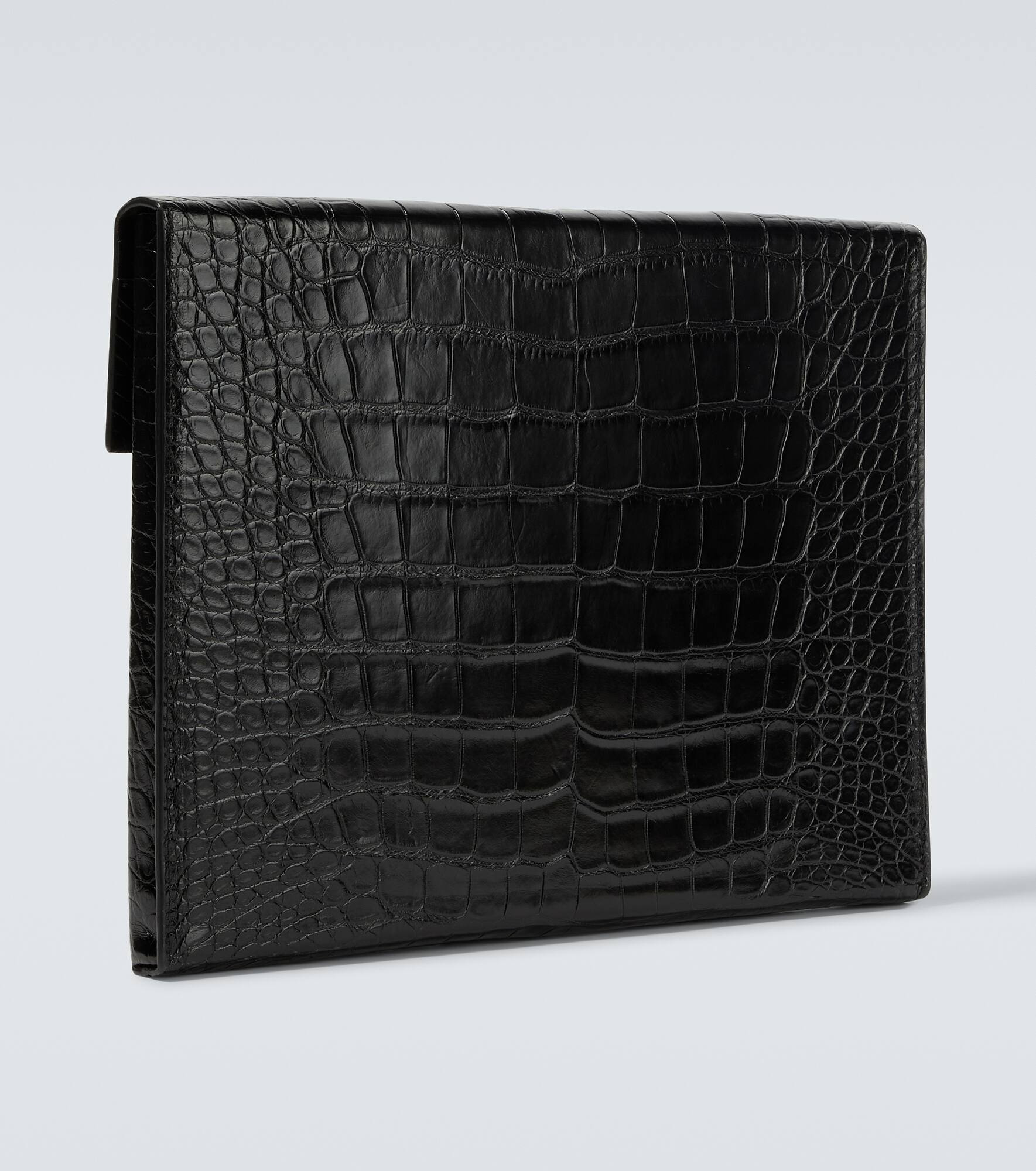 Croc-effect leather briefcase - 5