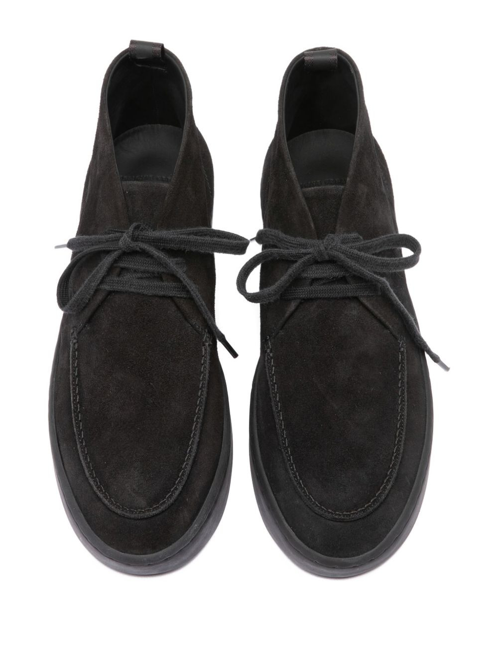lace-up suede trainers - 3