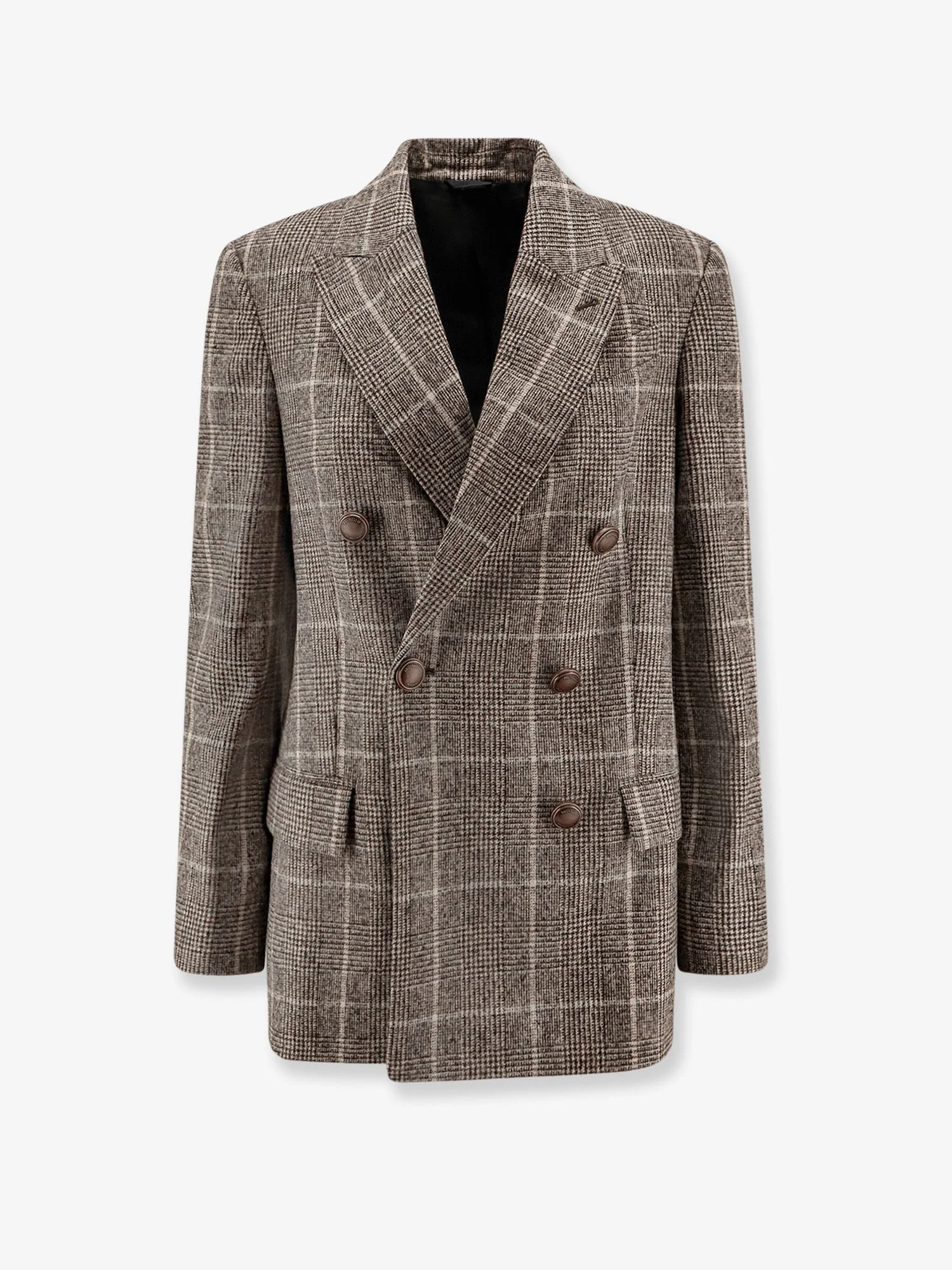 Brunello Cucinelli Double-Breasted Prince Of Wales Blazer - 1