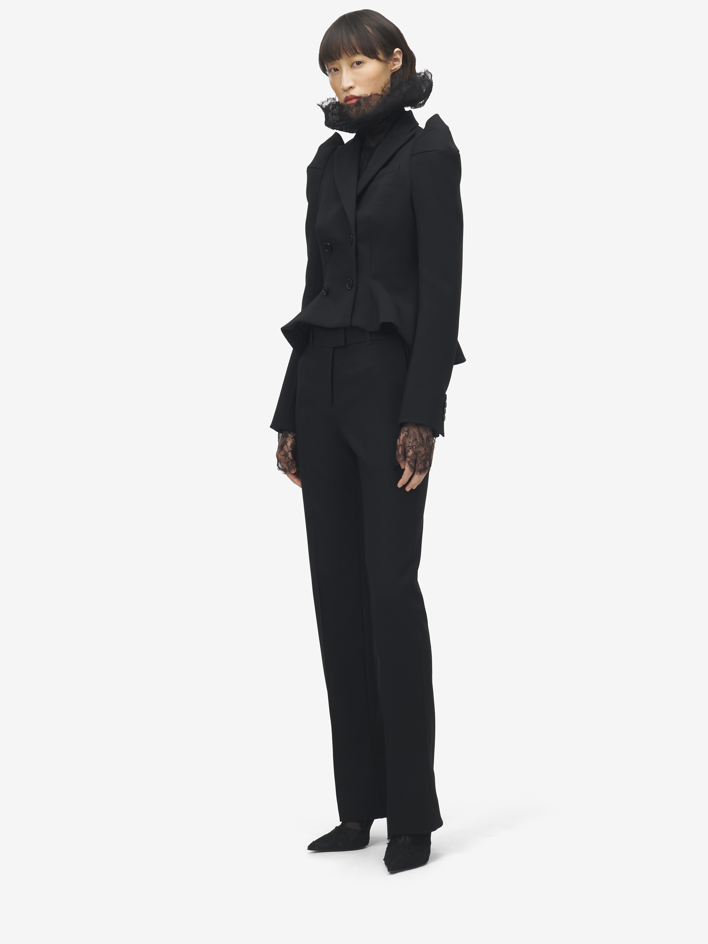 Shoulder Double-breasted Jacket - 4