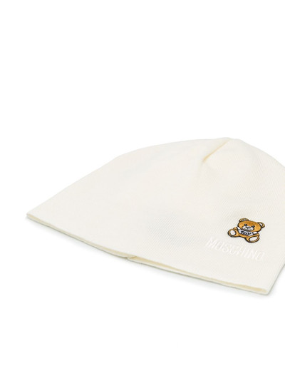 Moschino Teddy patch beanie outlook