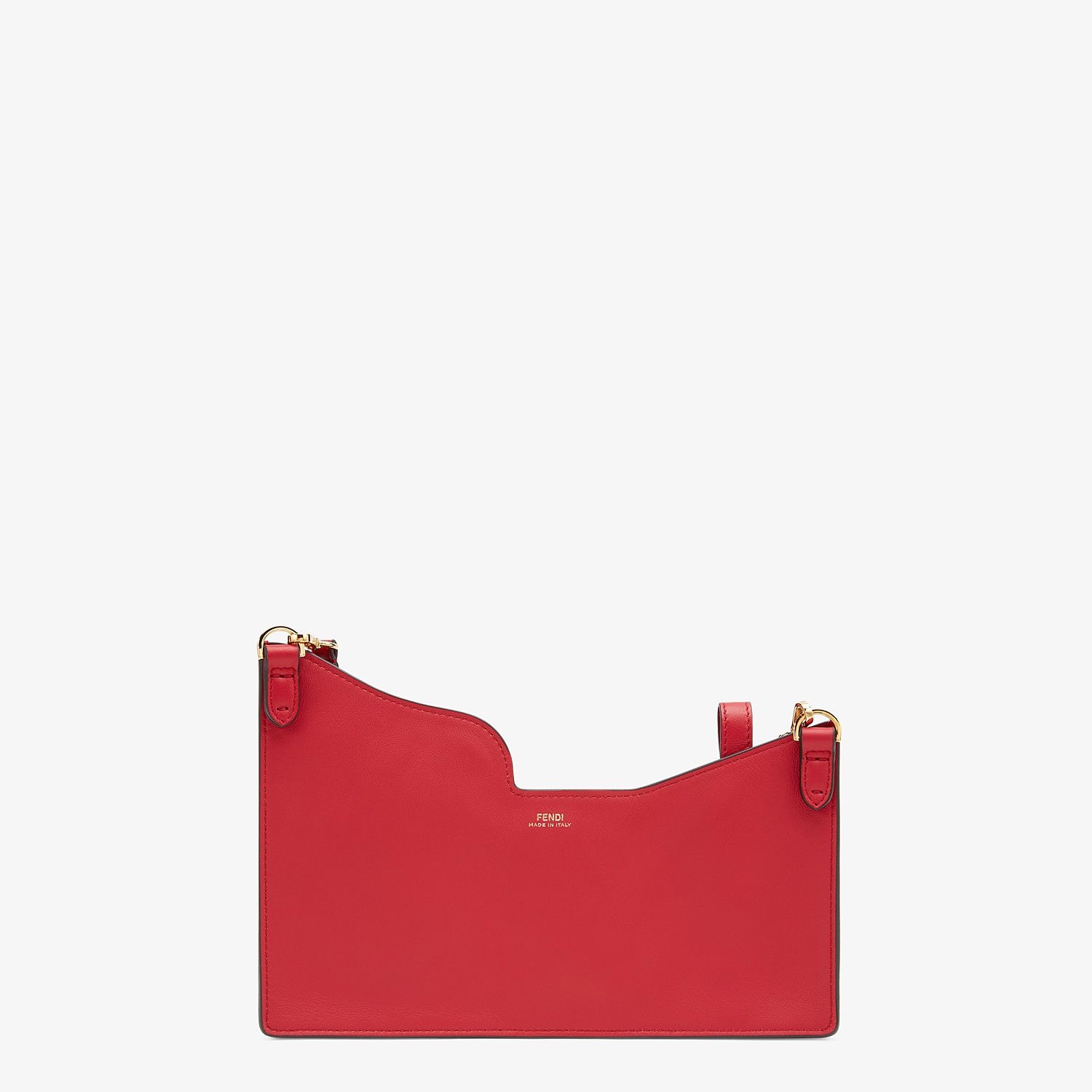 Red leather messenger - 3