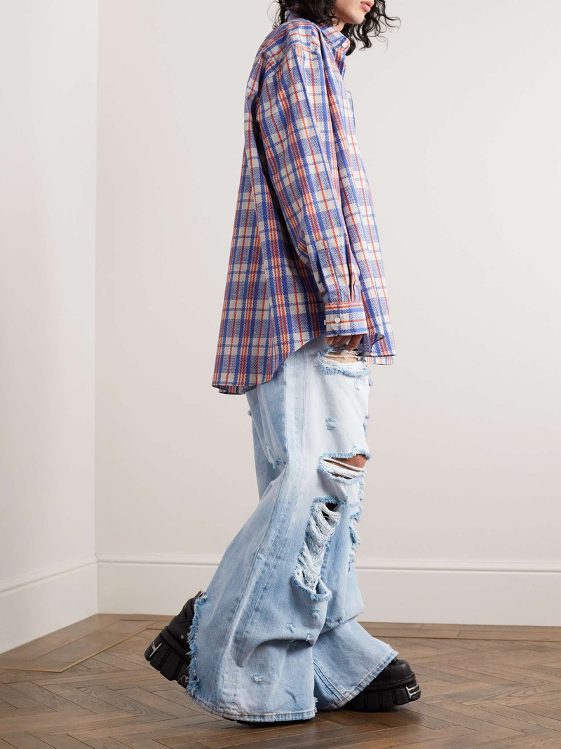 VETEMENTS Wide-Leg Distressed Jeans outlook