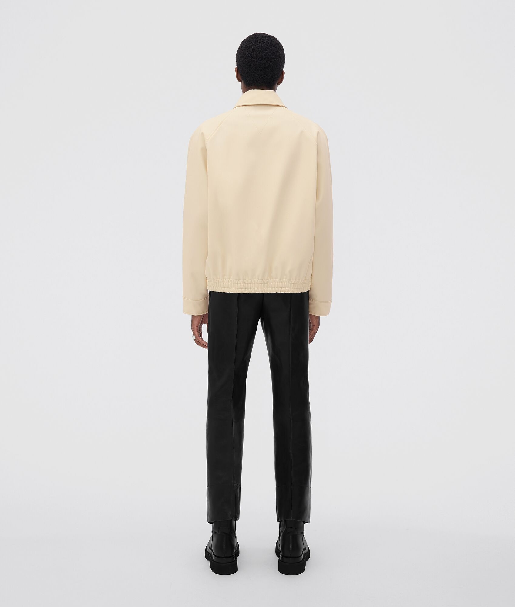 technical bonded wool twill jacket - 3