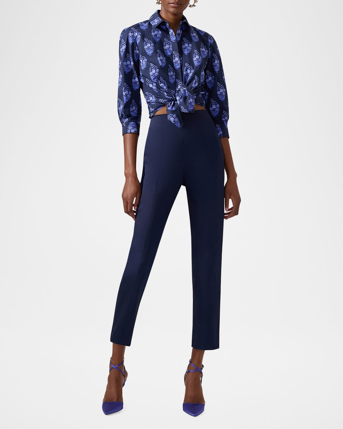 Mid-Rise Slim-Leg Ankle Pants - 2