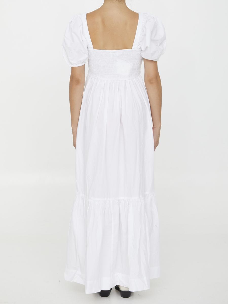 GANNI COTTON POPLIN MAXI DRESS - 4