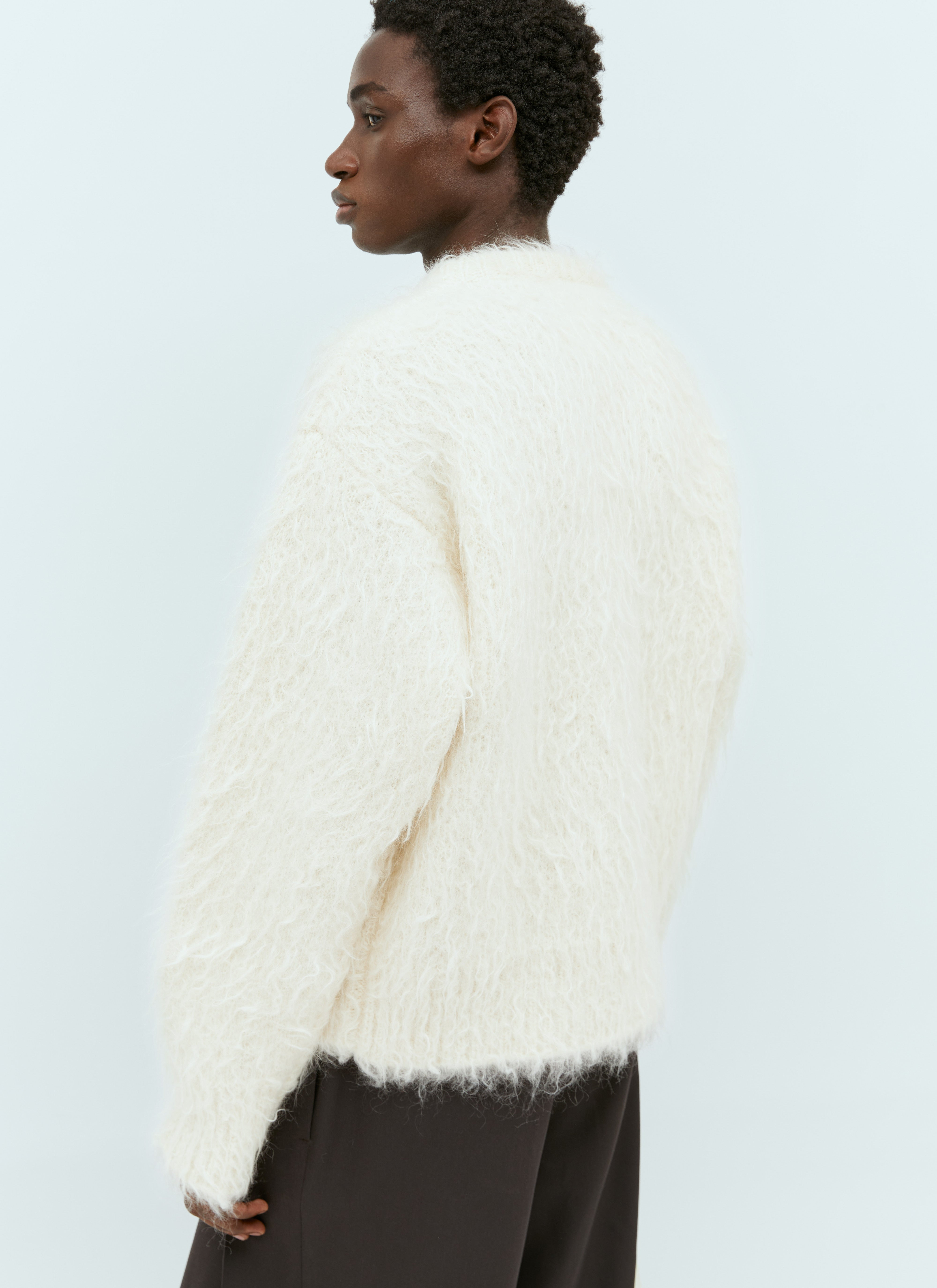 Off White Men Mohair Blend Sweater - 5