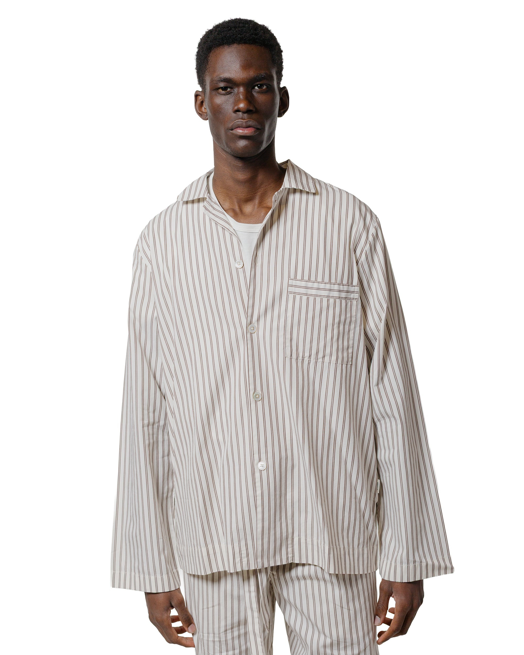 Tekla Poplin Pyjama Shirt Hopper Stripes - 2