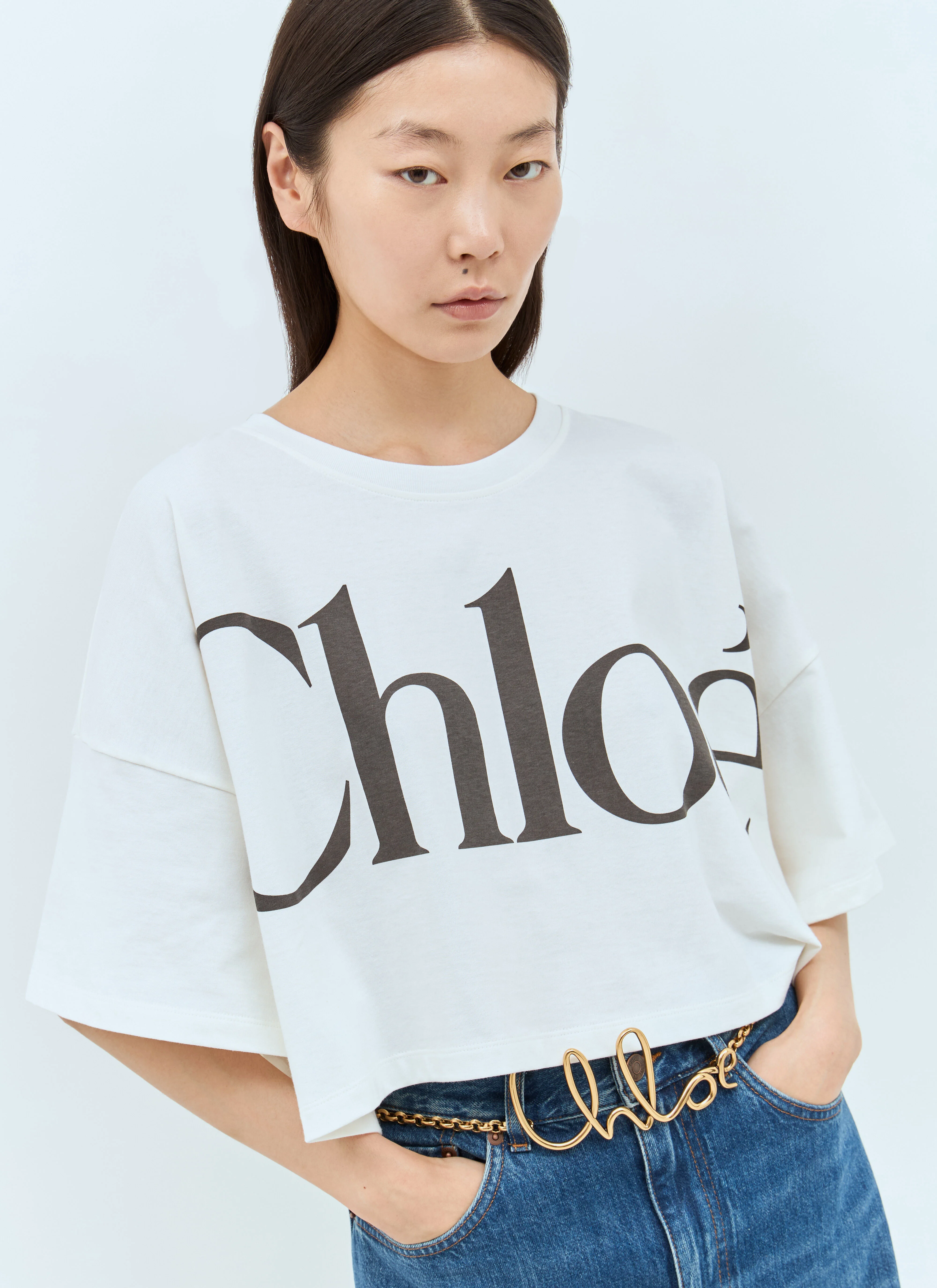 Cropped Boxy Logo T-Shirt - 1