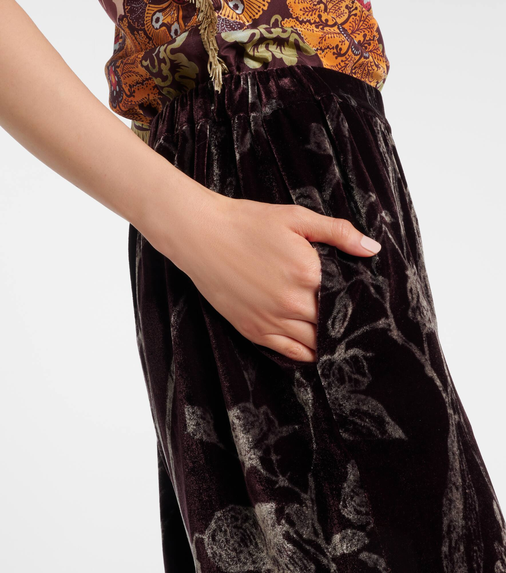 Floral satin pajama pants - 4