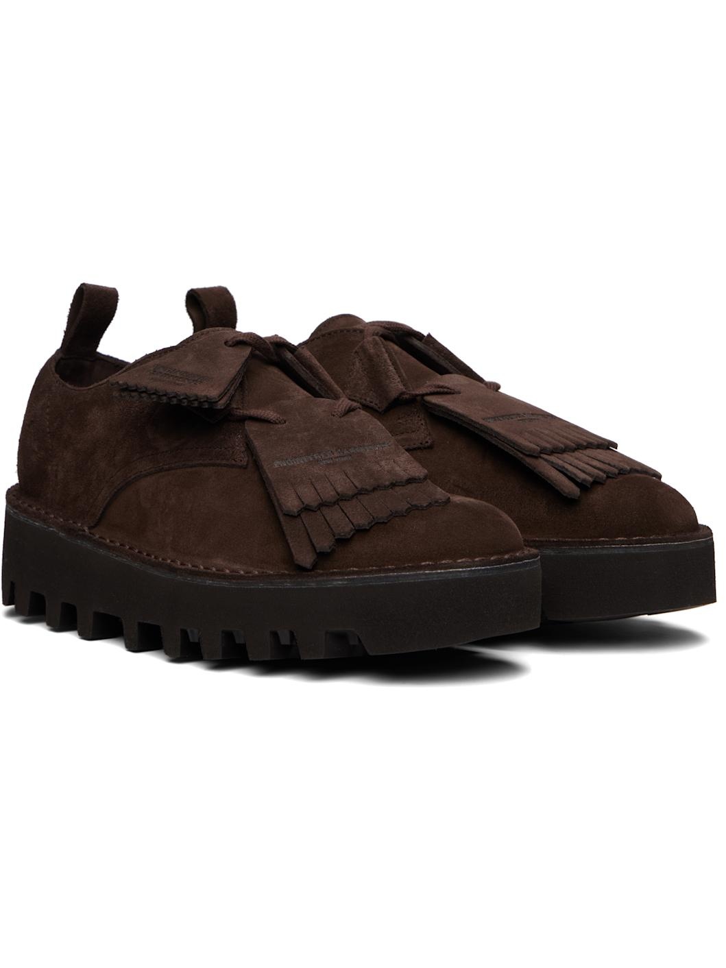 Brown Clarks Originals Edition Desert Khan EG Derbys - 4
