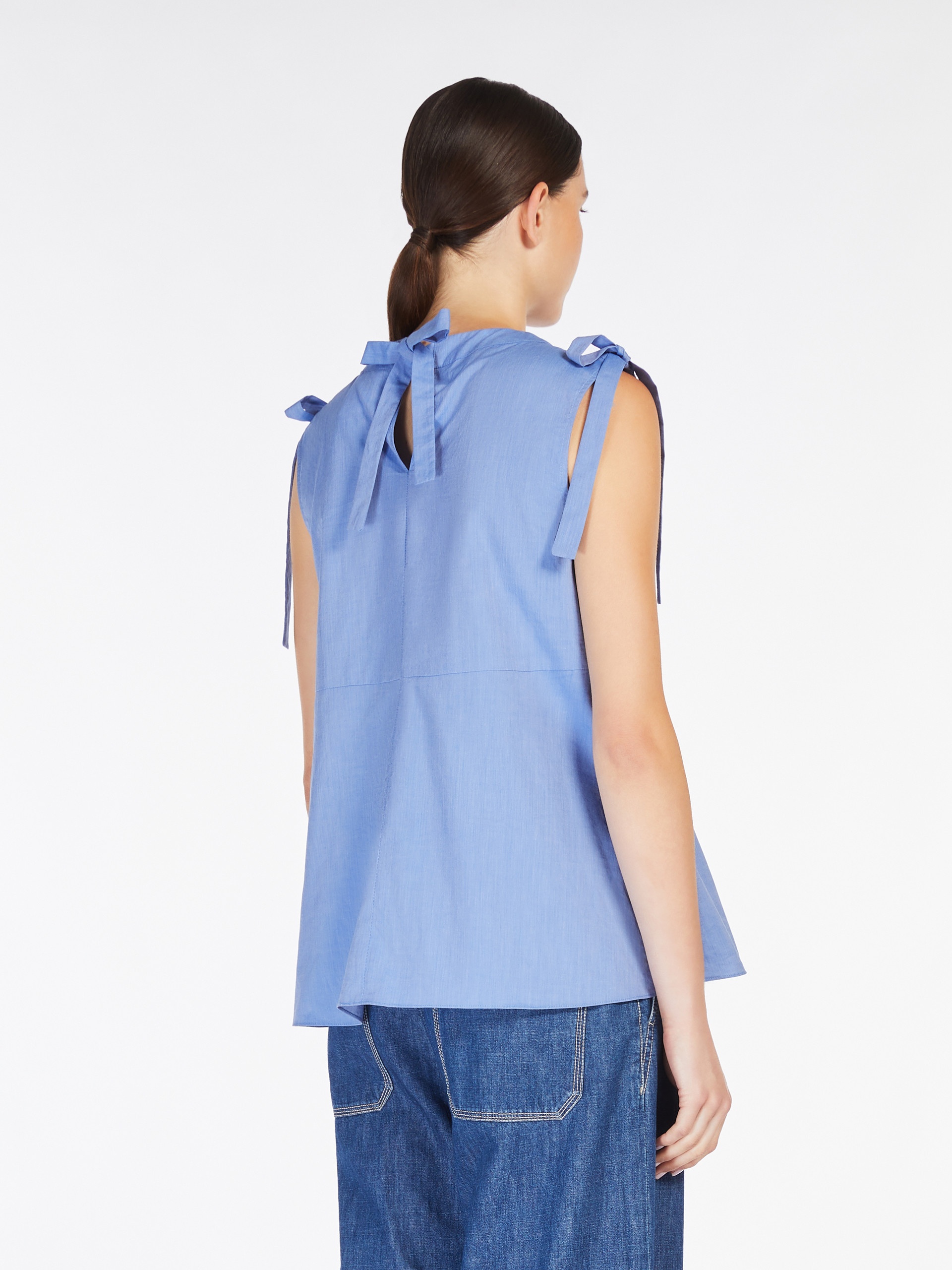 ELEONORA Flared cotton canvas top - 4
