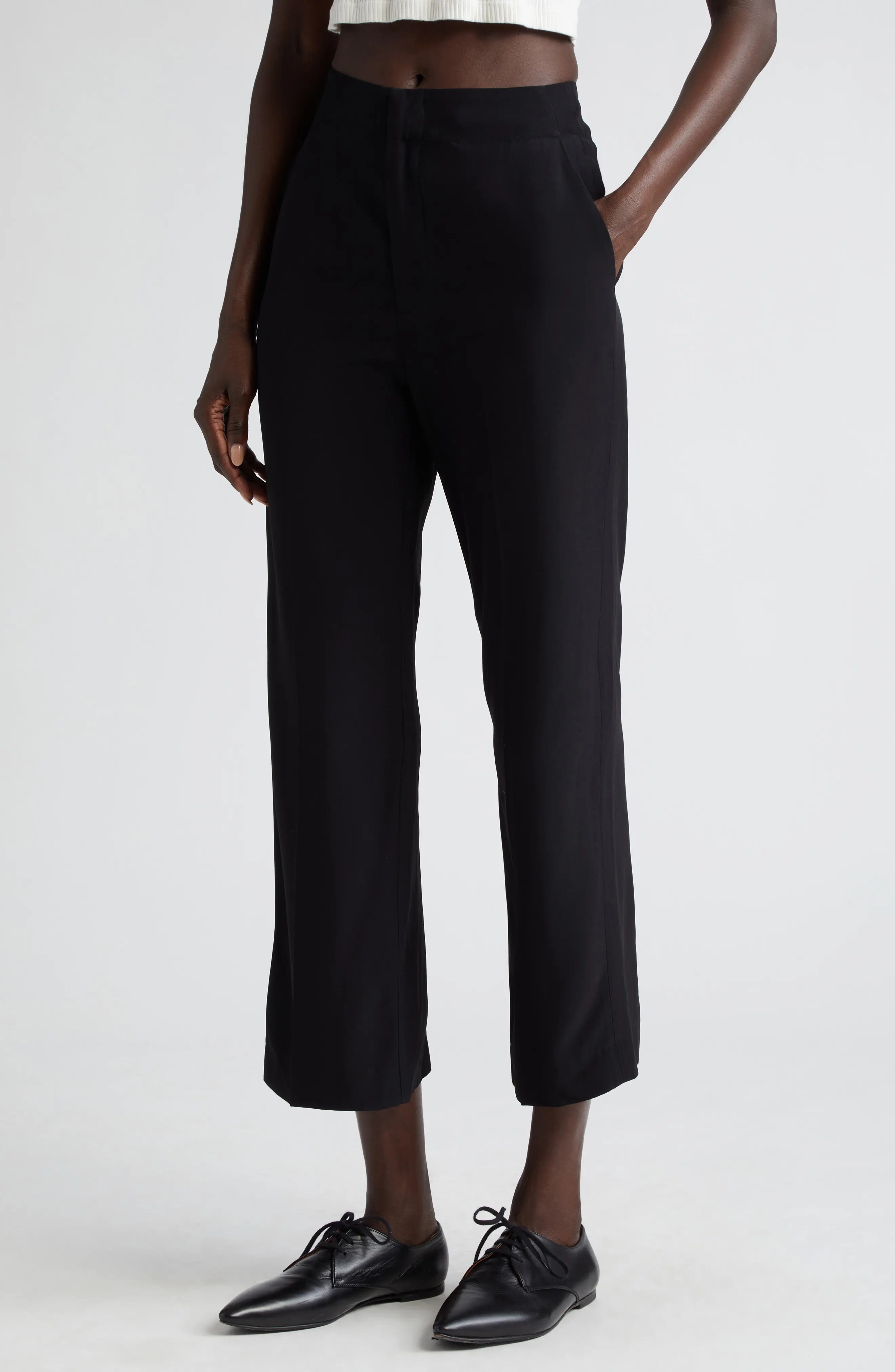 Cheval Crepe Crop Pants - 5