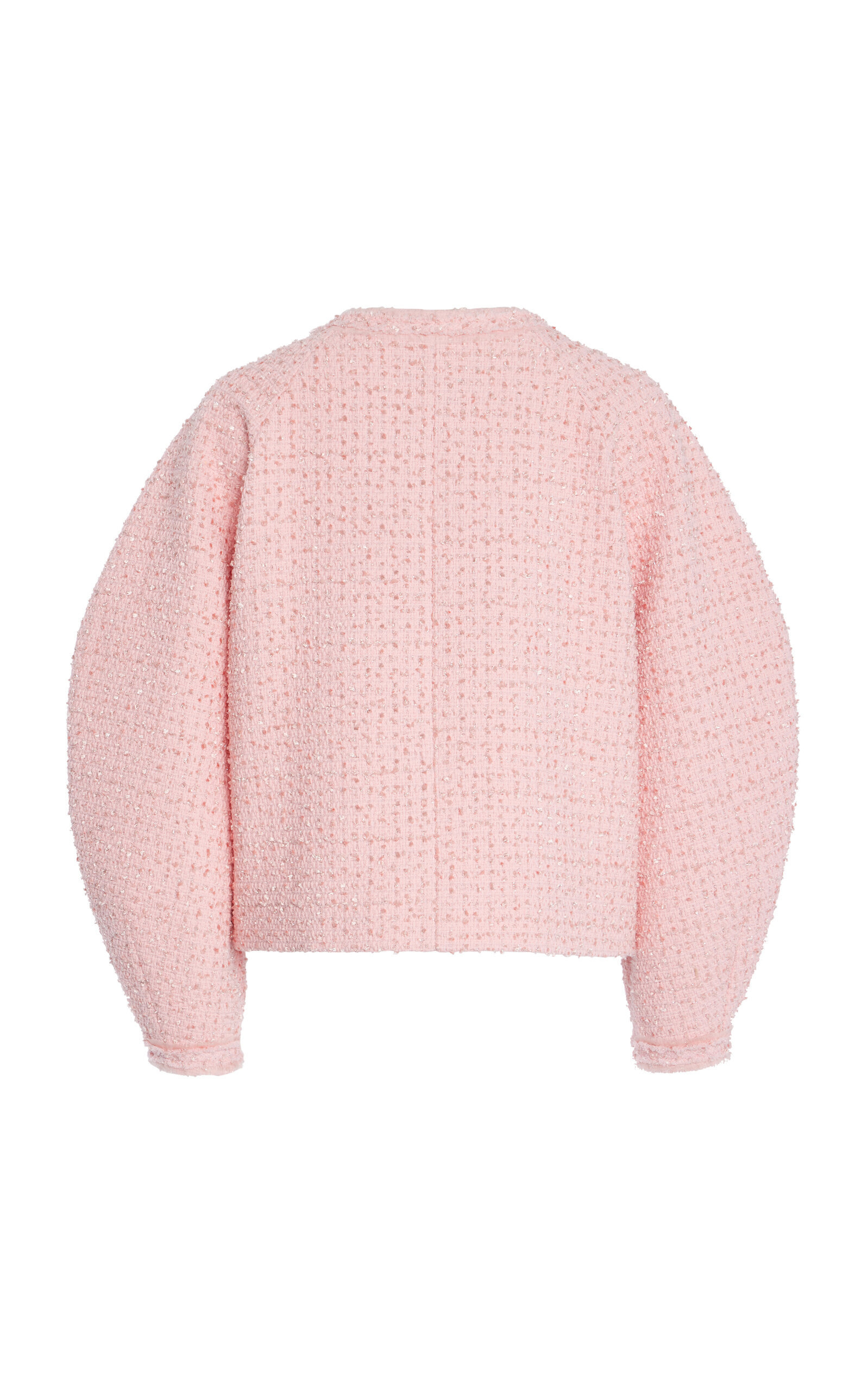 Collarless Tweed Jacket pink - 3