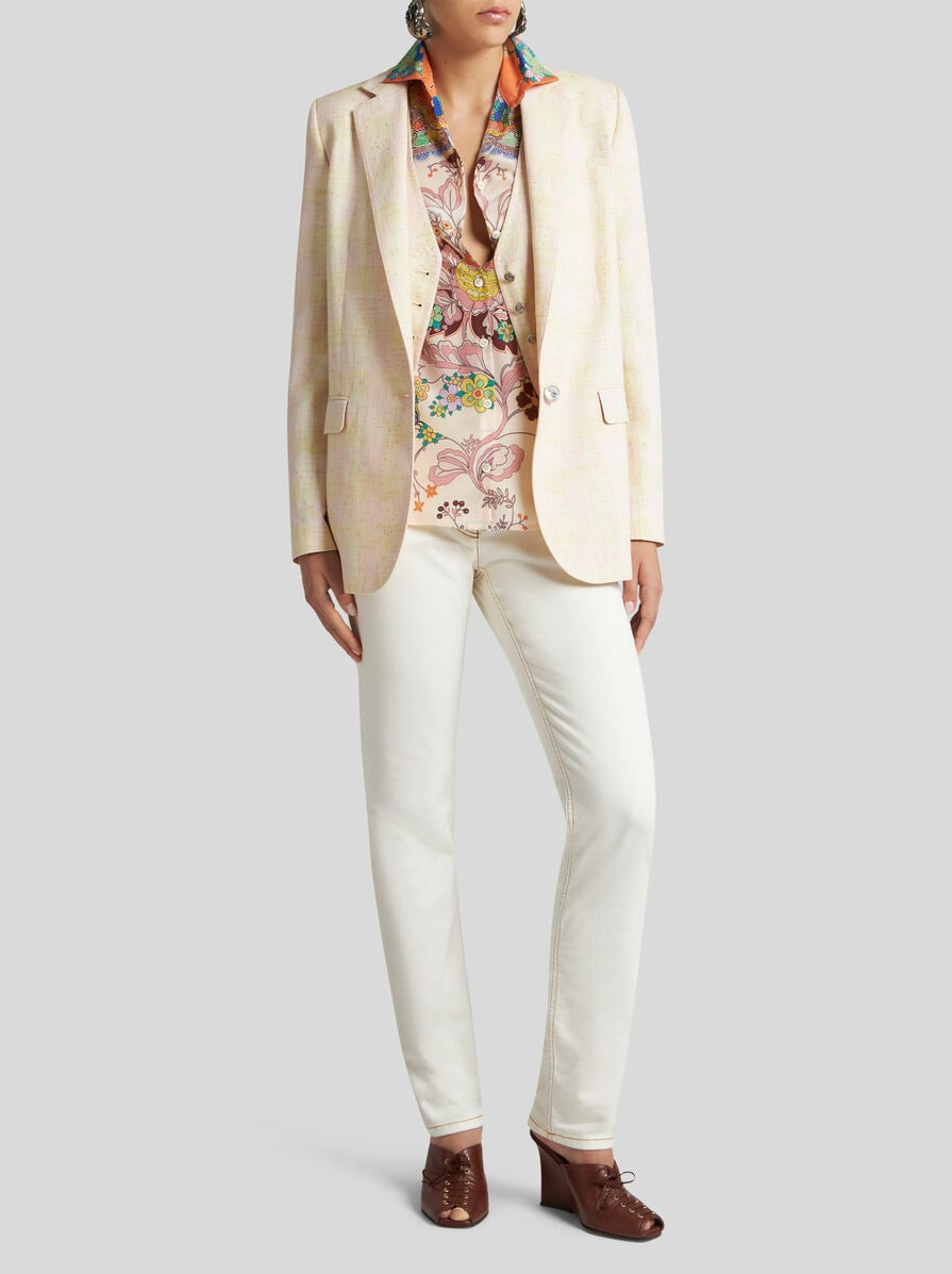 SLUB LINEN-BLEND WAISTCOAT - 4