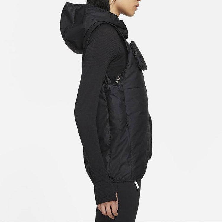 (WMNS) Nike NSRL Transform Sports Detachable hooded vest Jacket Black DB0820-010 - 5