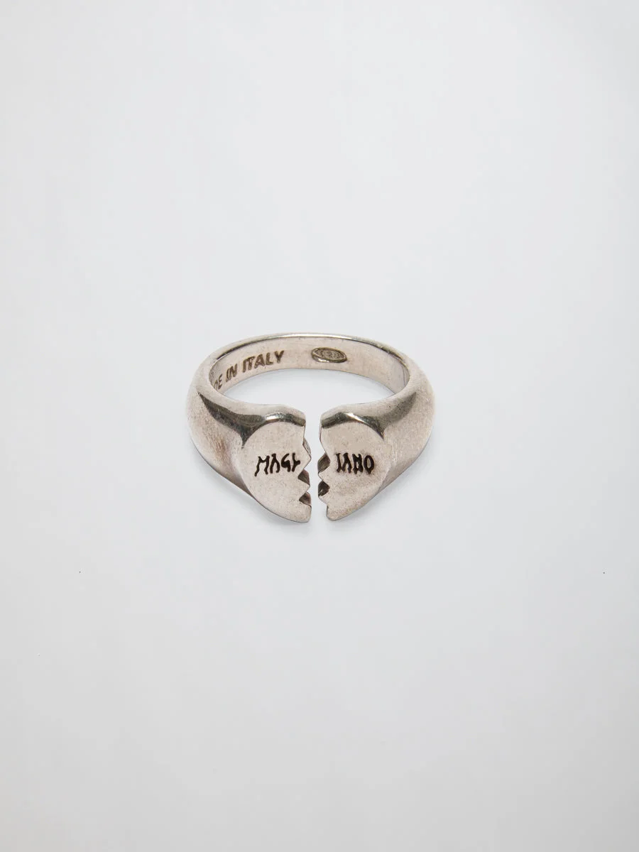 Mini Broken Heart Ring Silver - 1