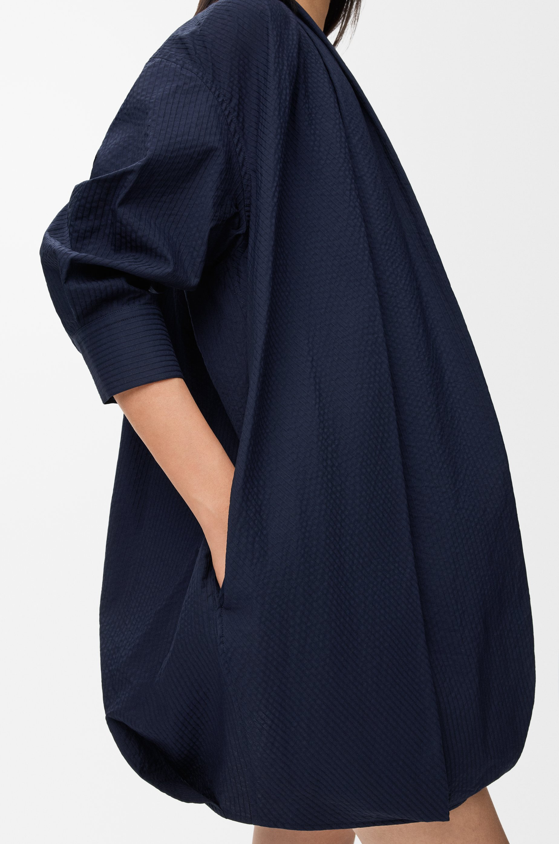 Draped dress in cotton - 5