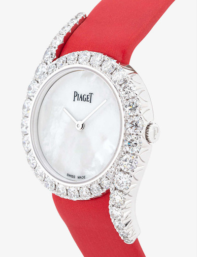 Piaget G0A44160 Limelight Gala diamond, 18ct white-gold and leather watch outlook