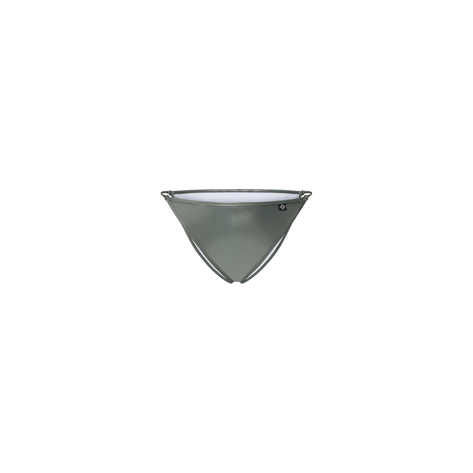 Metallic Low-Rise Bikini Bottoms - 1