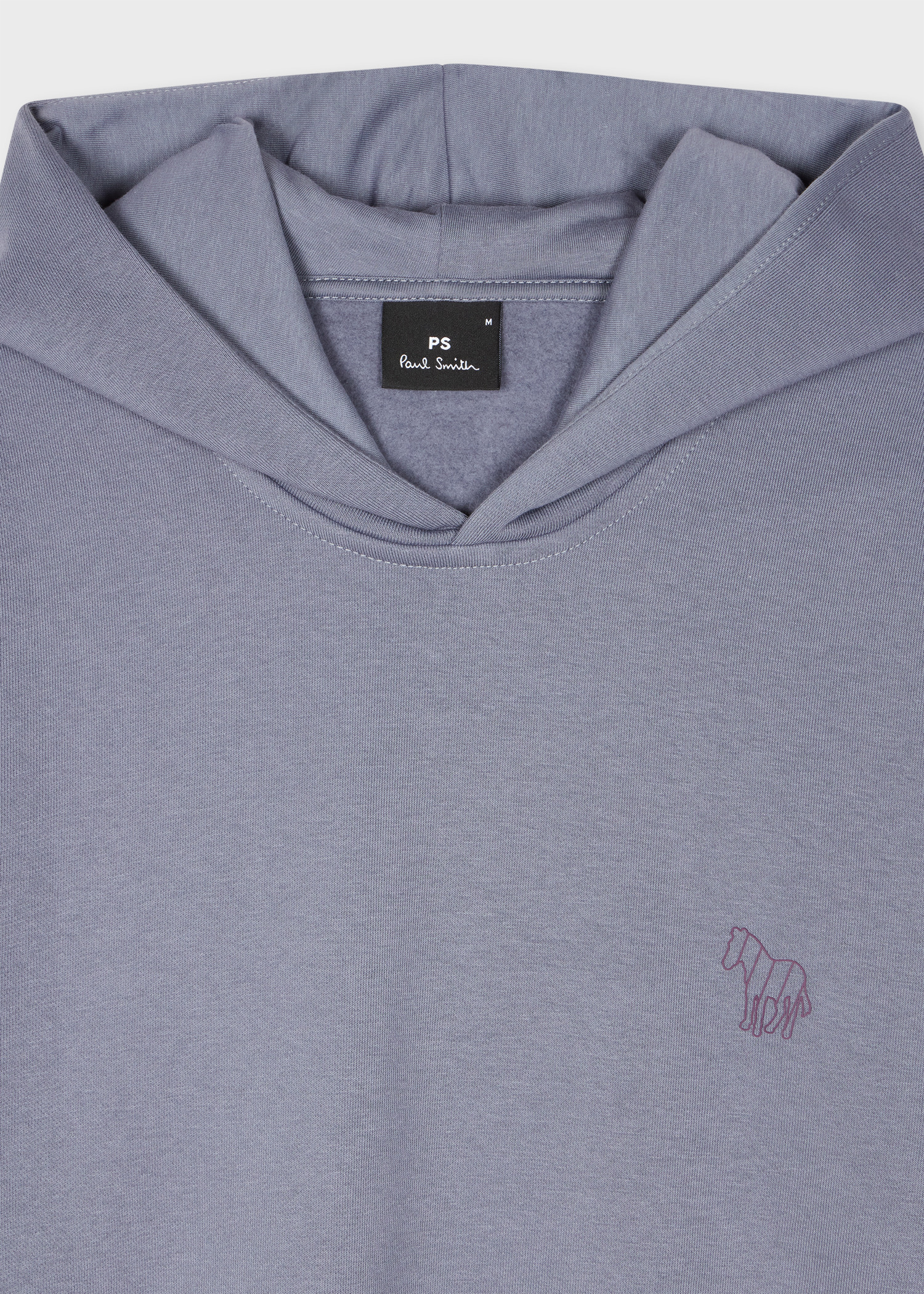 Steel Grey Cotton-Blend 'Broad Stripe Zebra' Hoodie - 2