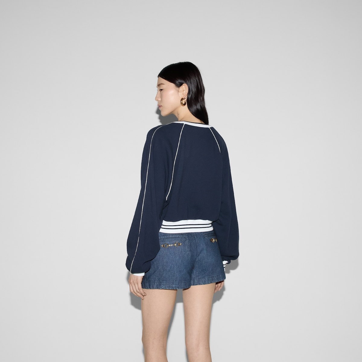 Cotton jersey sweatshirt with embroidery - 4