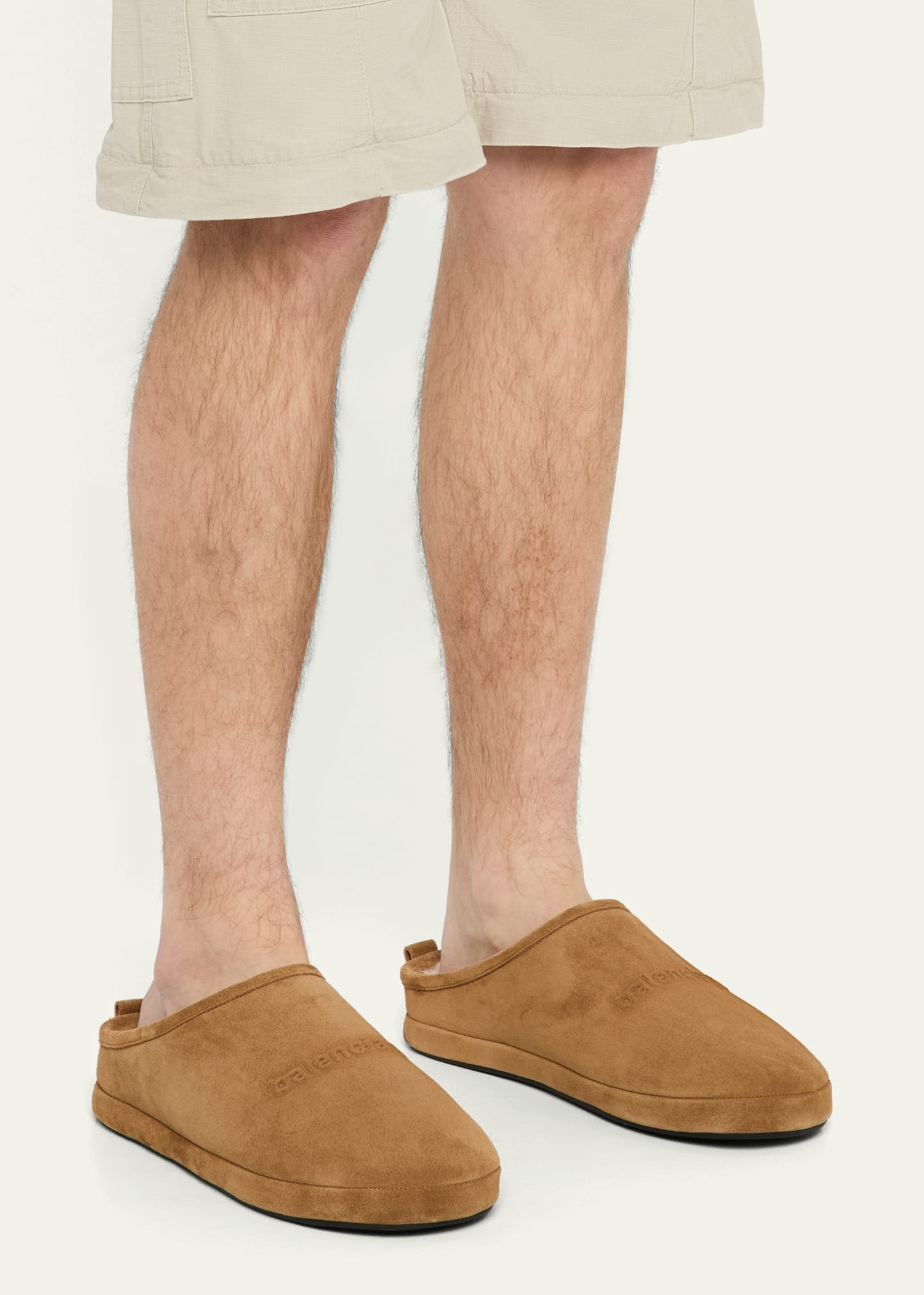 Men's Alaska Suede Embossed-Logo Slippers - 2