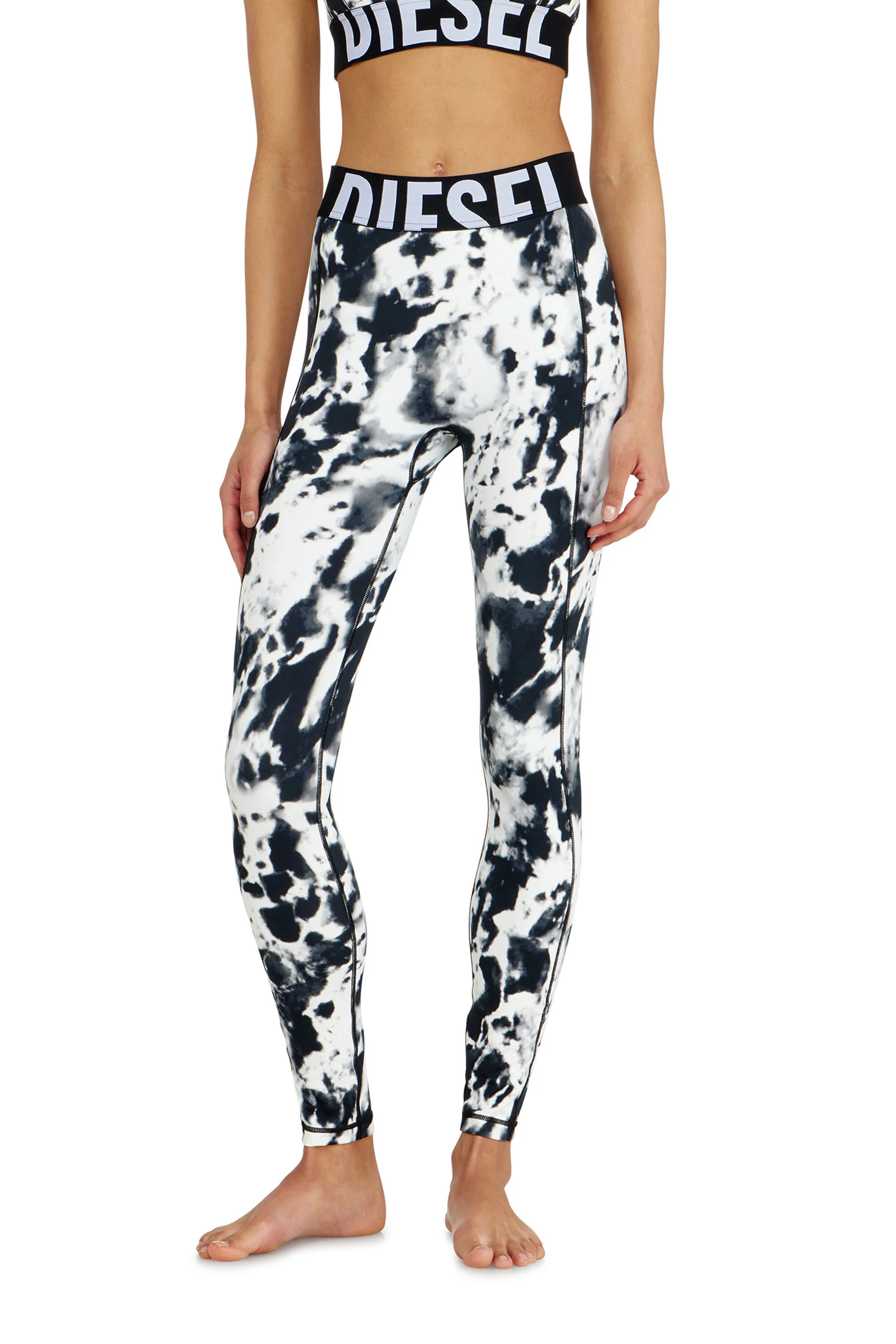 LEGGINGS IN PRINTED MICROFIBRE - 1