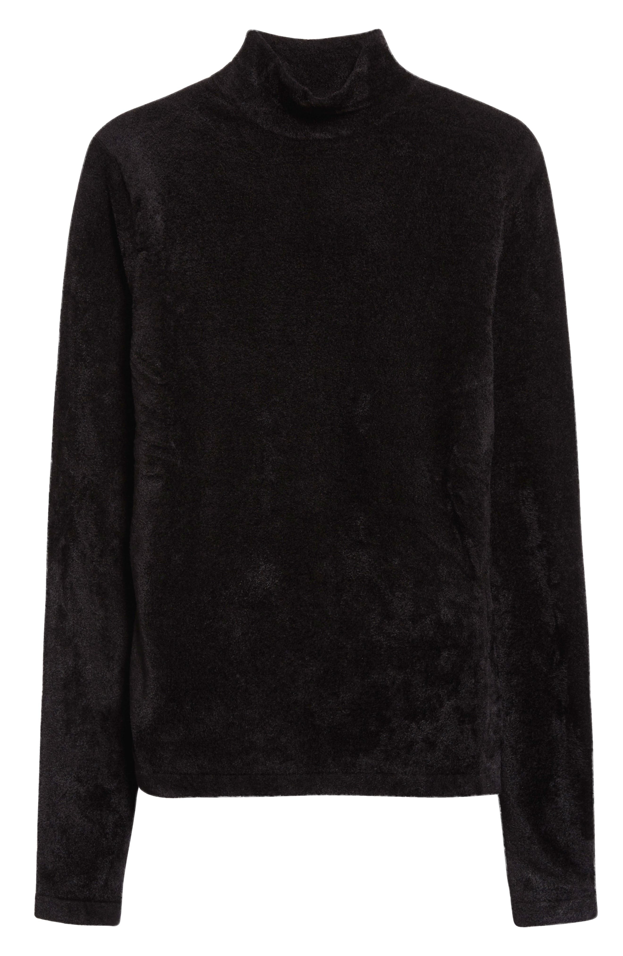 Versace Compact Chenille Sweater in Black at Nordstrom - 6