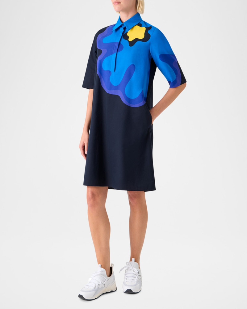 Floral Cotton Knee-Length Dress 4