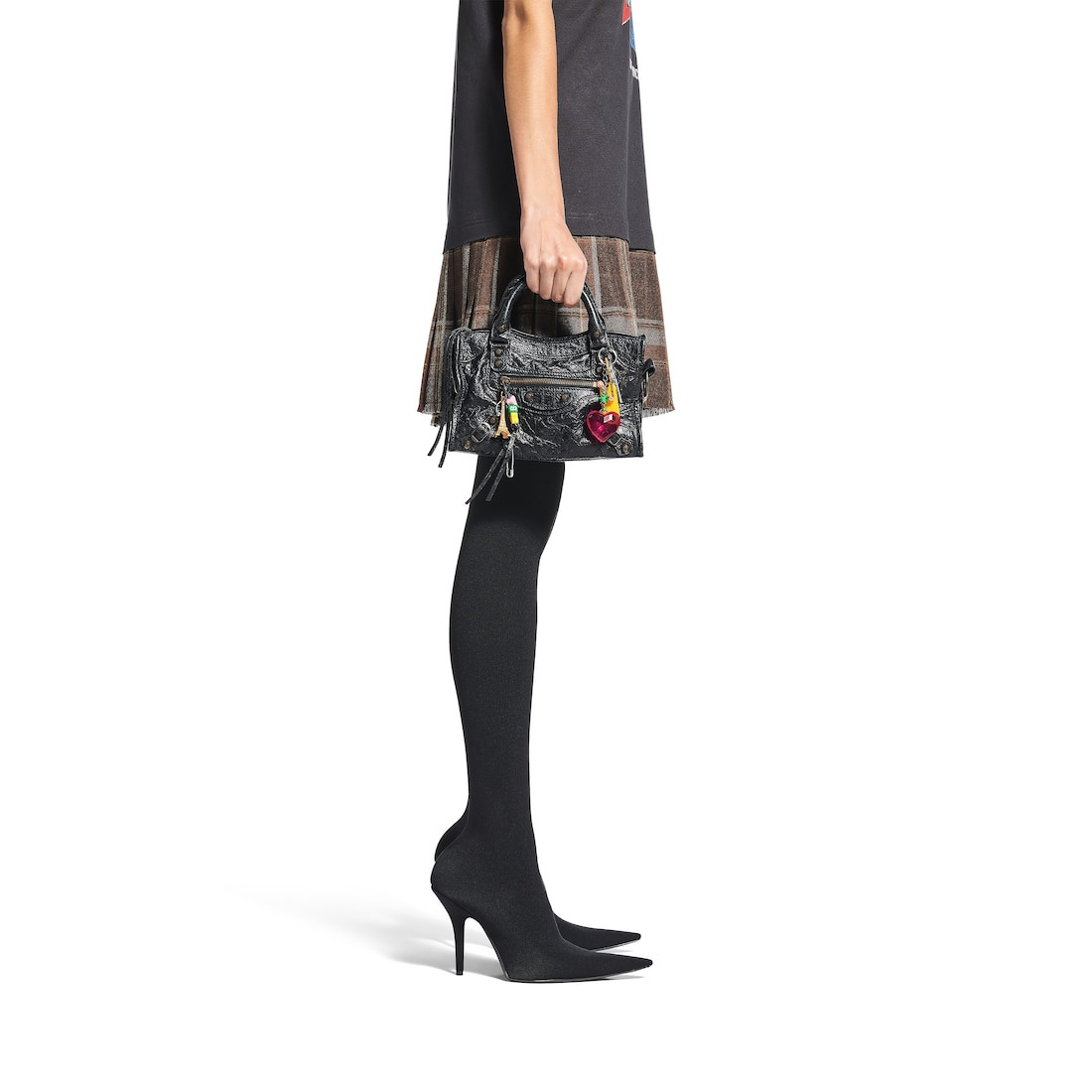 Women's Le City Mini Bag With Charms in Black - 9