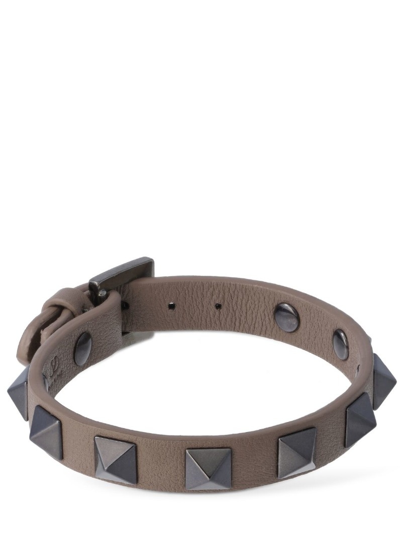 Rockstud leather belt bracelet - 2