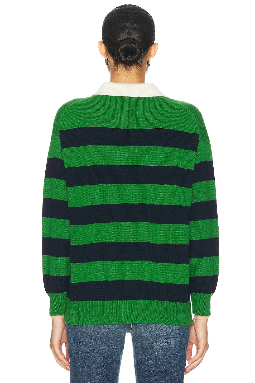 Edith Stripe Polo Sweater - 3