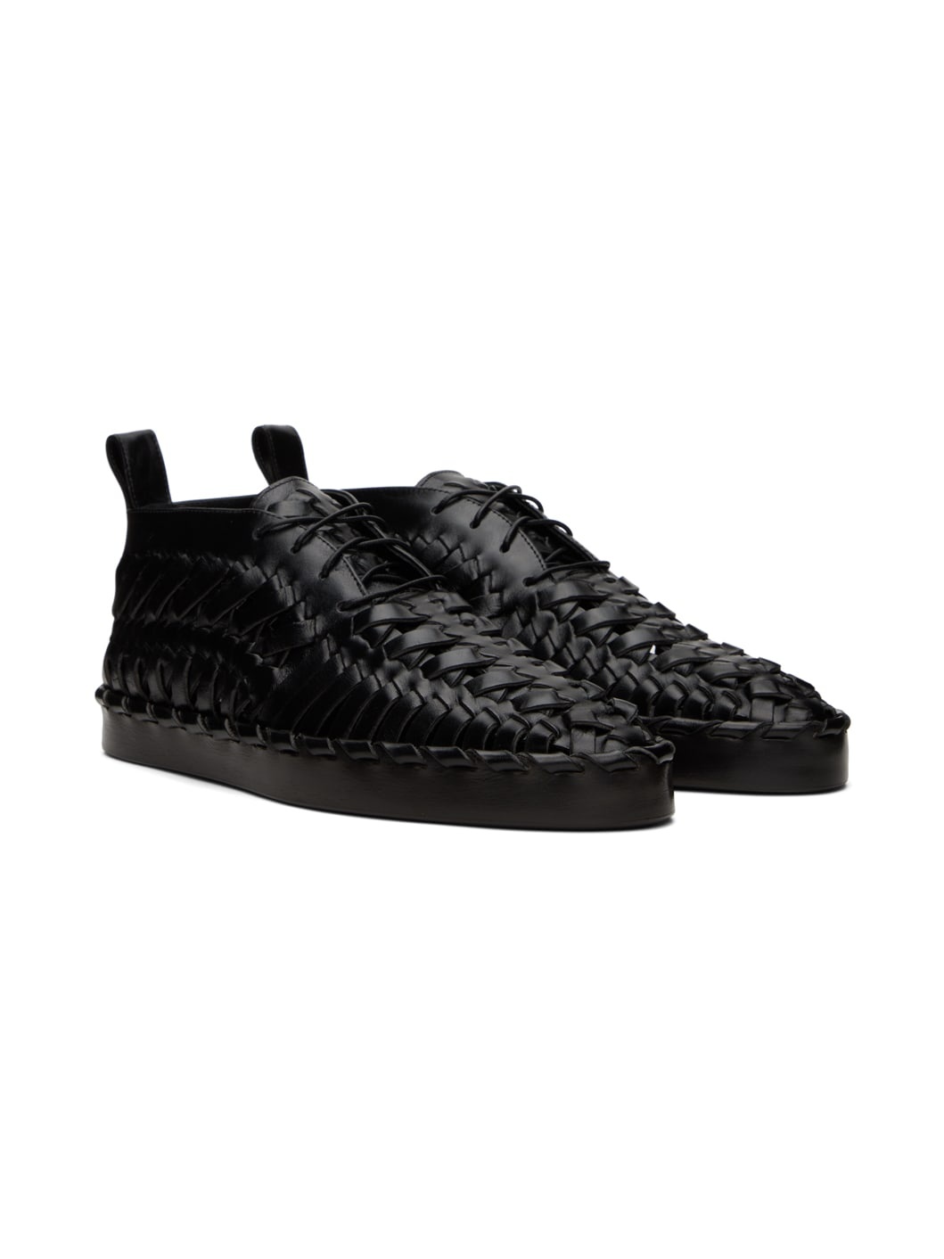 Black Woven Oxfords - 4
