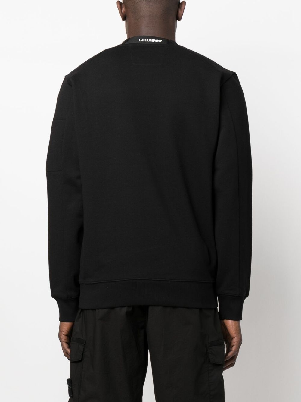 logo-patch cotton sweatshirt - 4