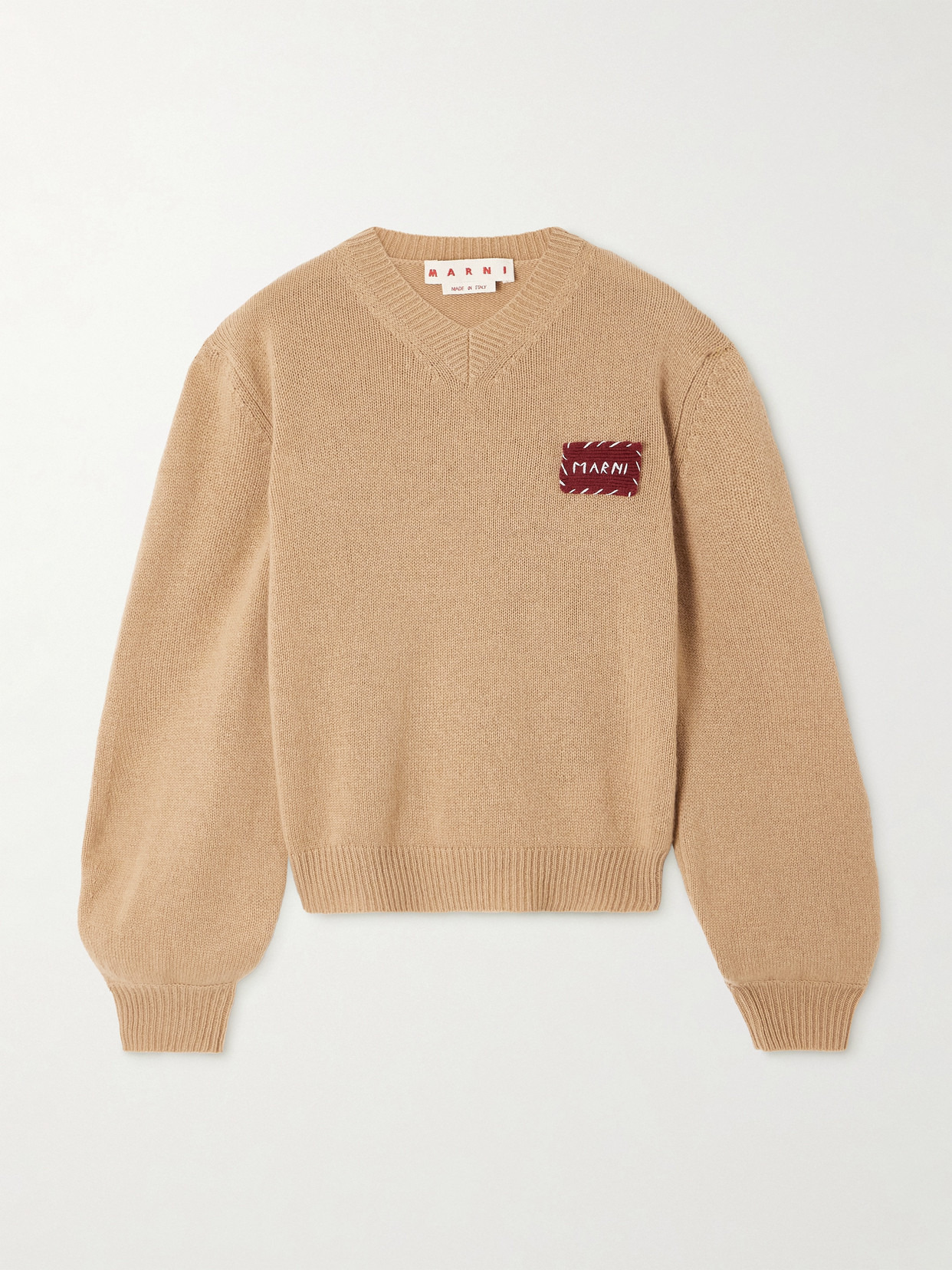 Appliquéd Cashmere Sweater - 1