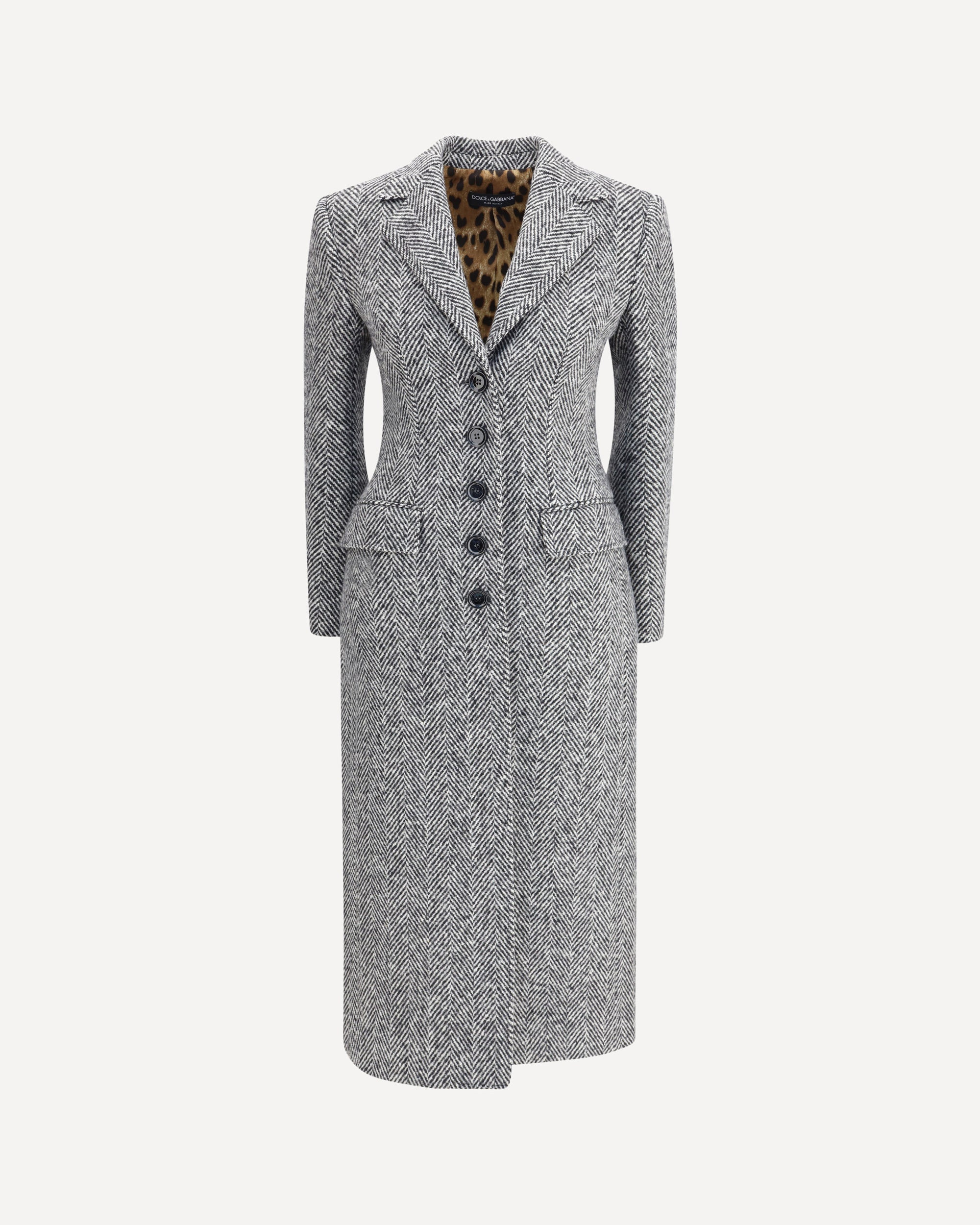 Single-breasted chevron Coat - 1