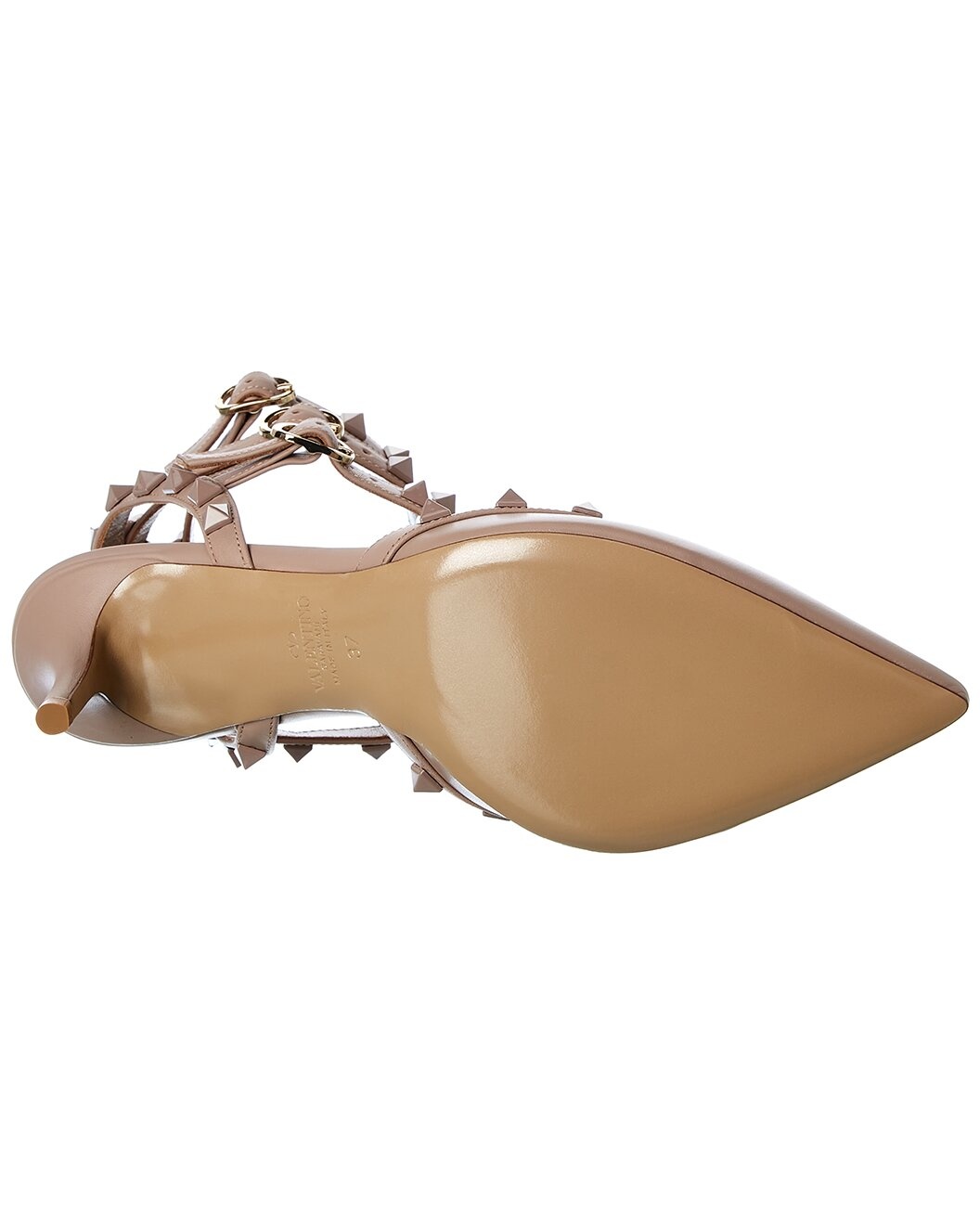 Valentino Rockstud Caged 65 Leather Ankle Strap Pump - 4