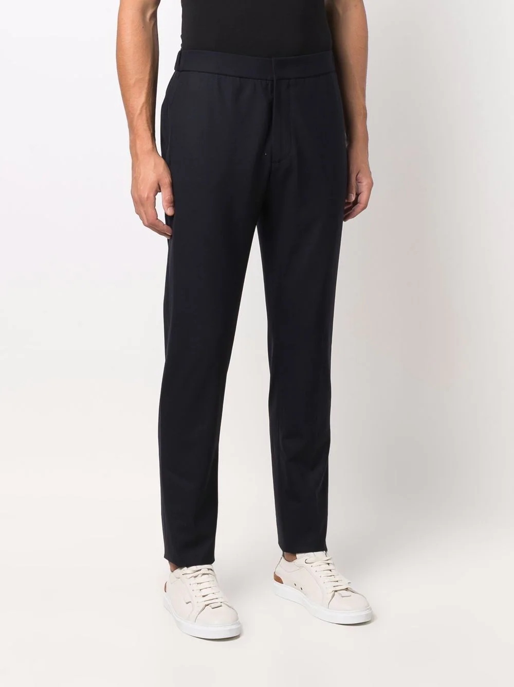 elasticated waistband tapered trousers - 3