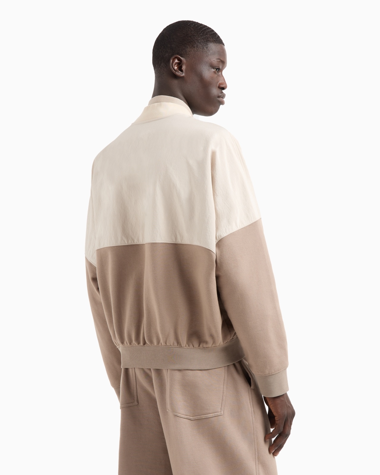 ZIP-UP SWEATSHIRT IN NYLON AND FRENCH TERRY JERSEY WITH LOGO EMBROIDERY - 3
