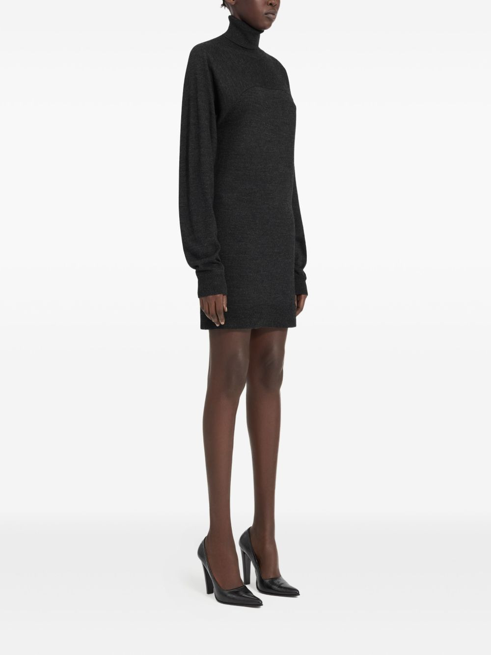 turtleneck panelled mini dress - 3