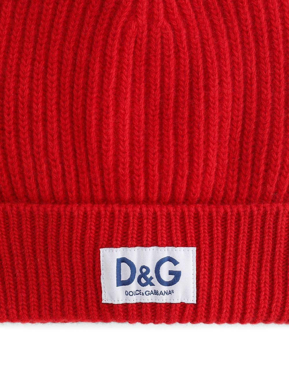 logo-patch ribbed-knit beanie - 2