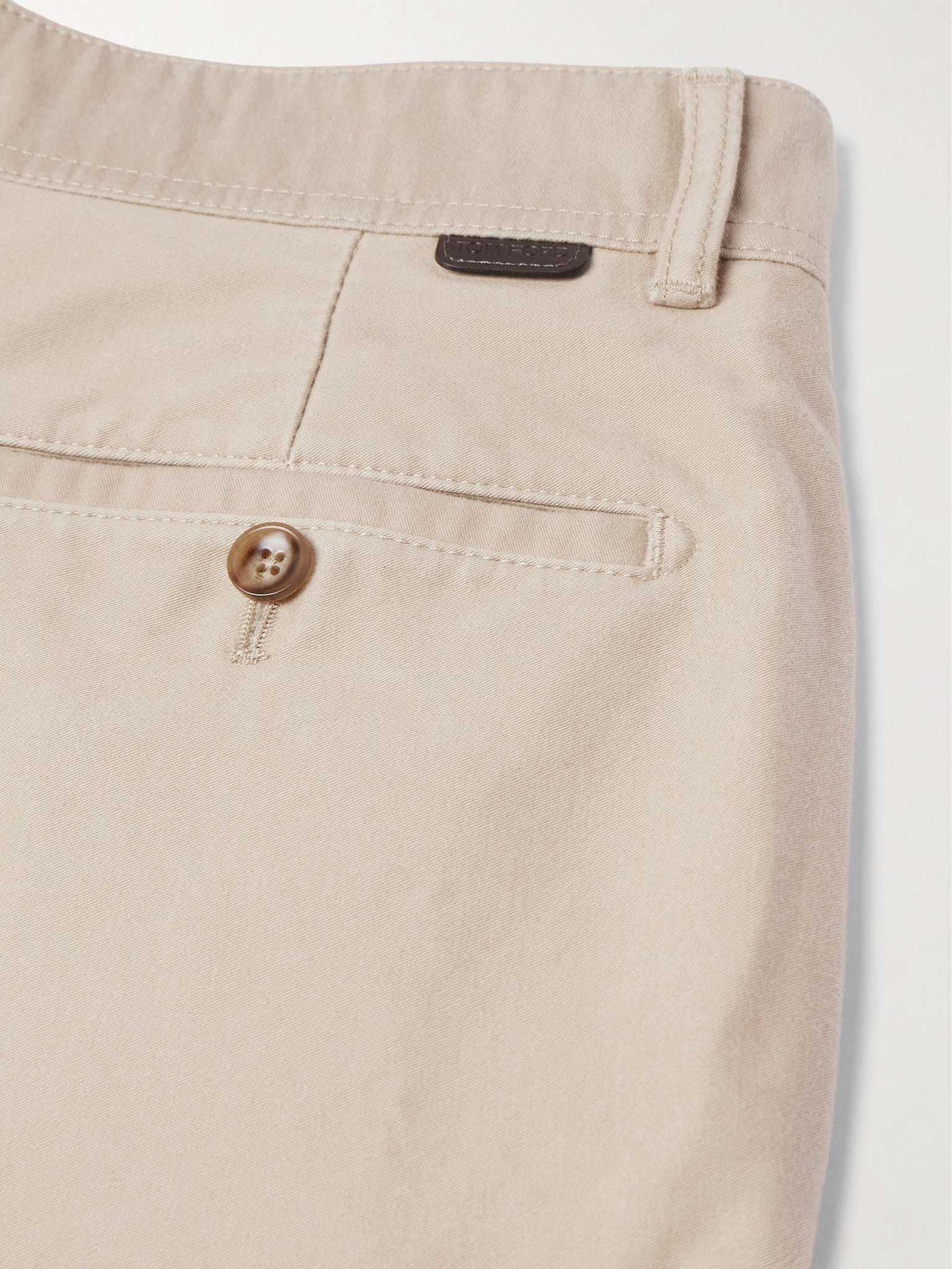 Slim-Fit Straight-Leg Brushed Cotton-Twill Shorts - 5
