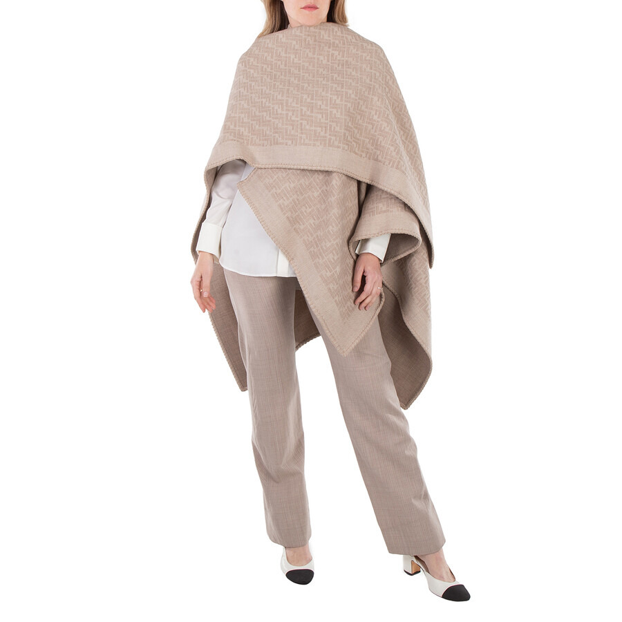 Fendi Asymmetric Design FF Poncho - 3