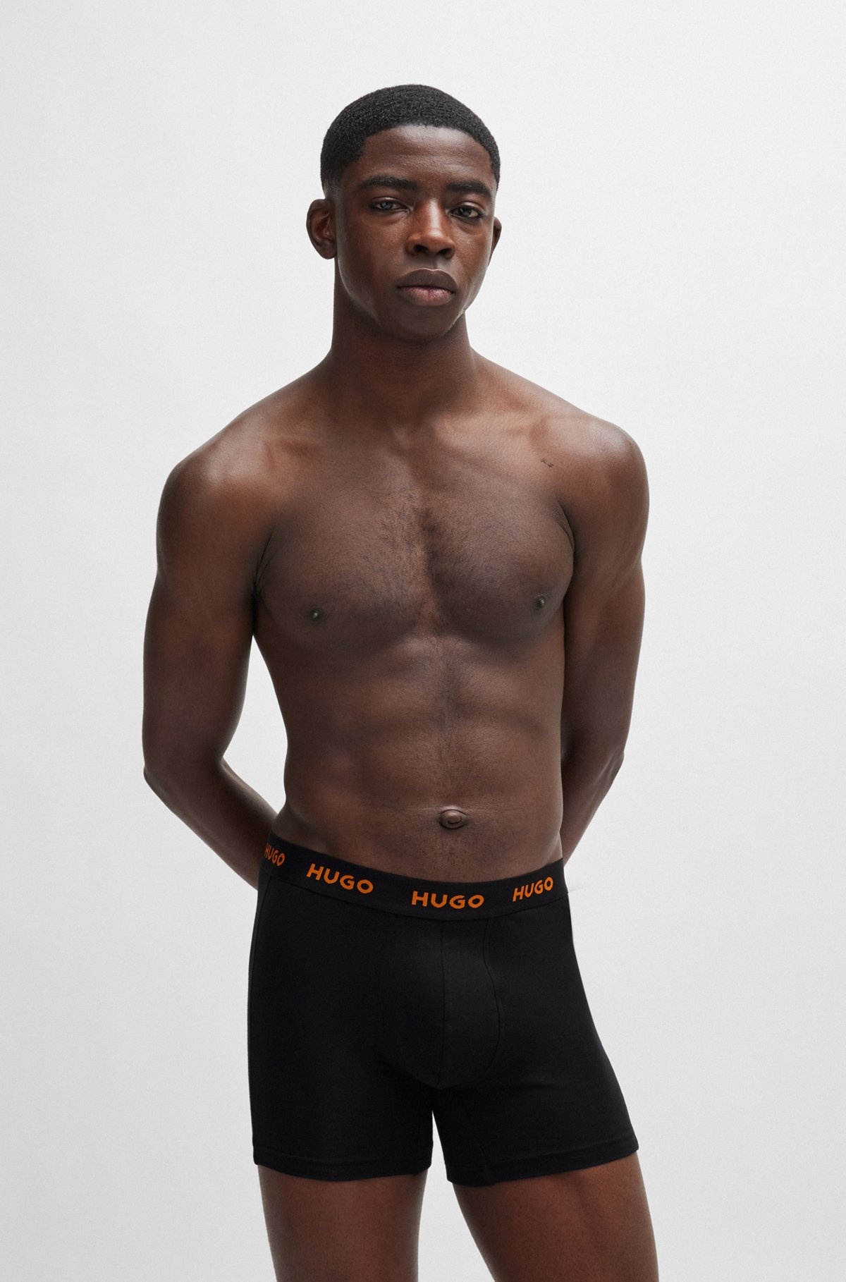 THREE-PACK OF STRETCH-COTTON BOXER BRIEFS WITH LOGOS - 2