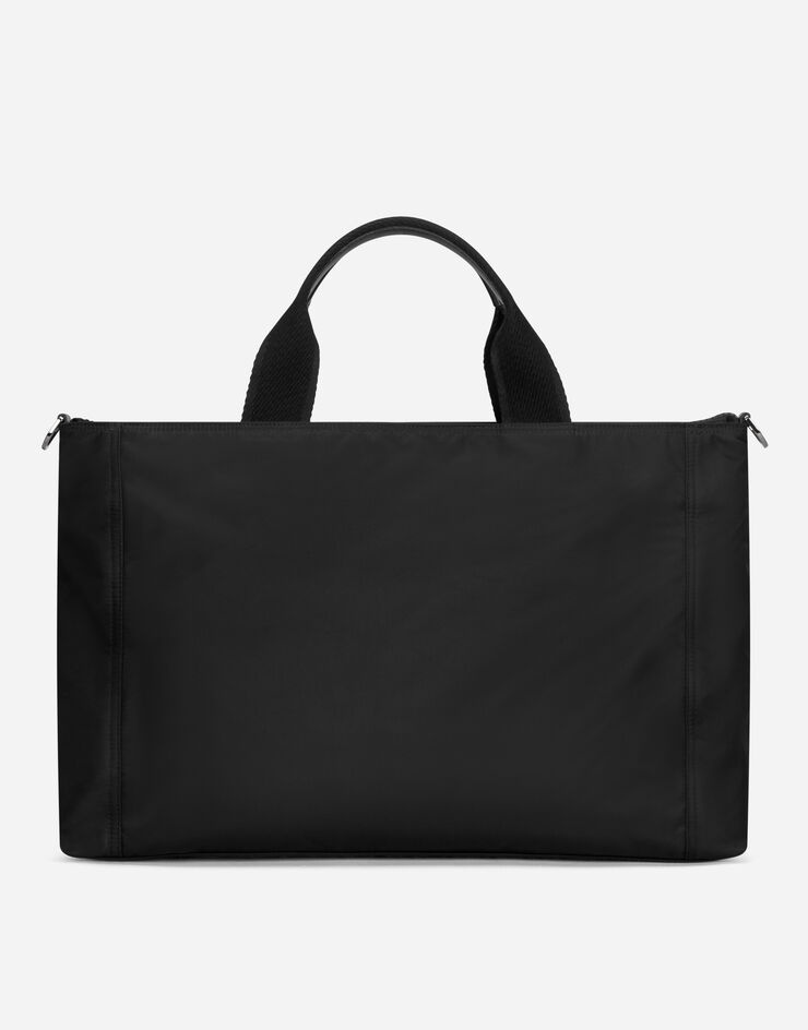 Nylon holdall with rubberized logo - 4