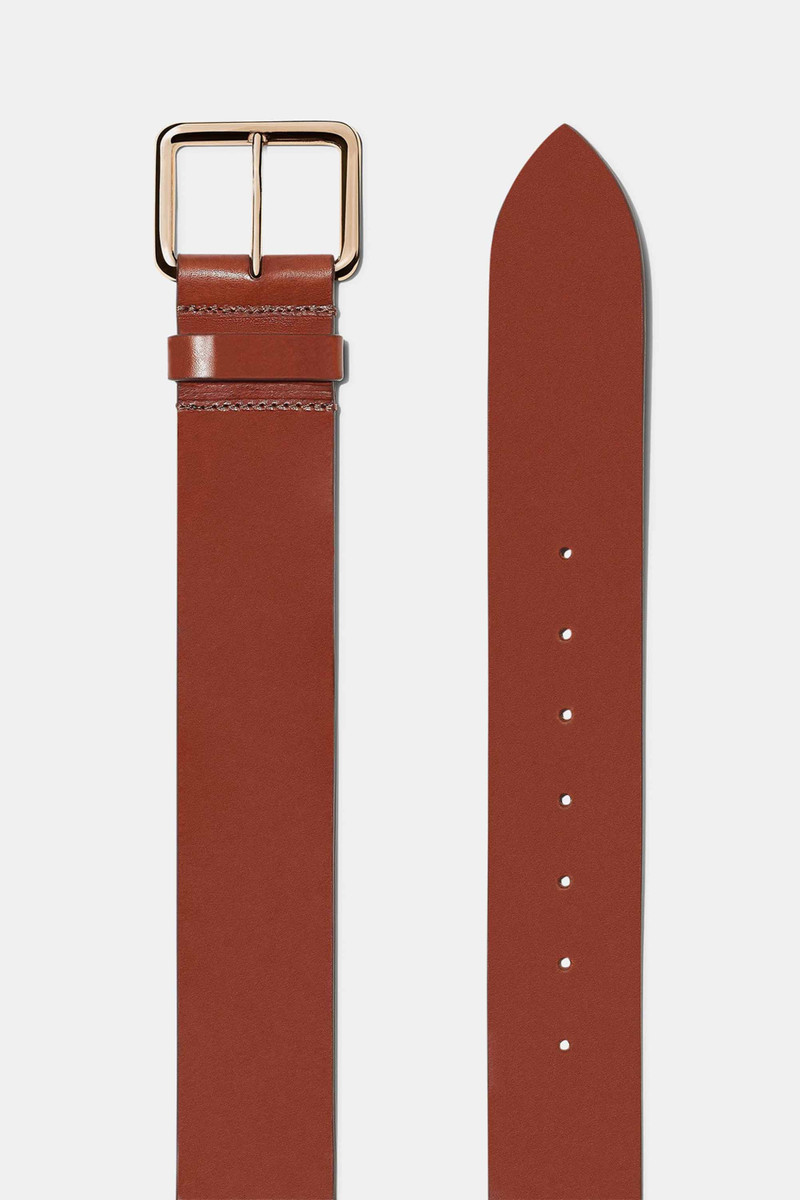 LARGO BELT IN CHESTNUT WITH GOLD BUCKLE — EXCLUSIVE 3