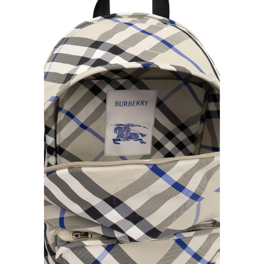 Burberry Check-Printed Zipped Polyamide Backpack - 4